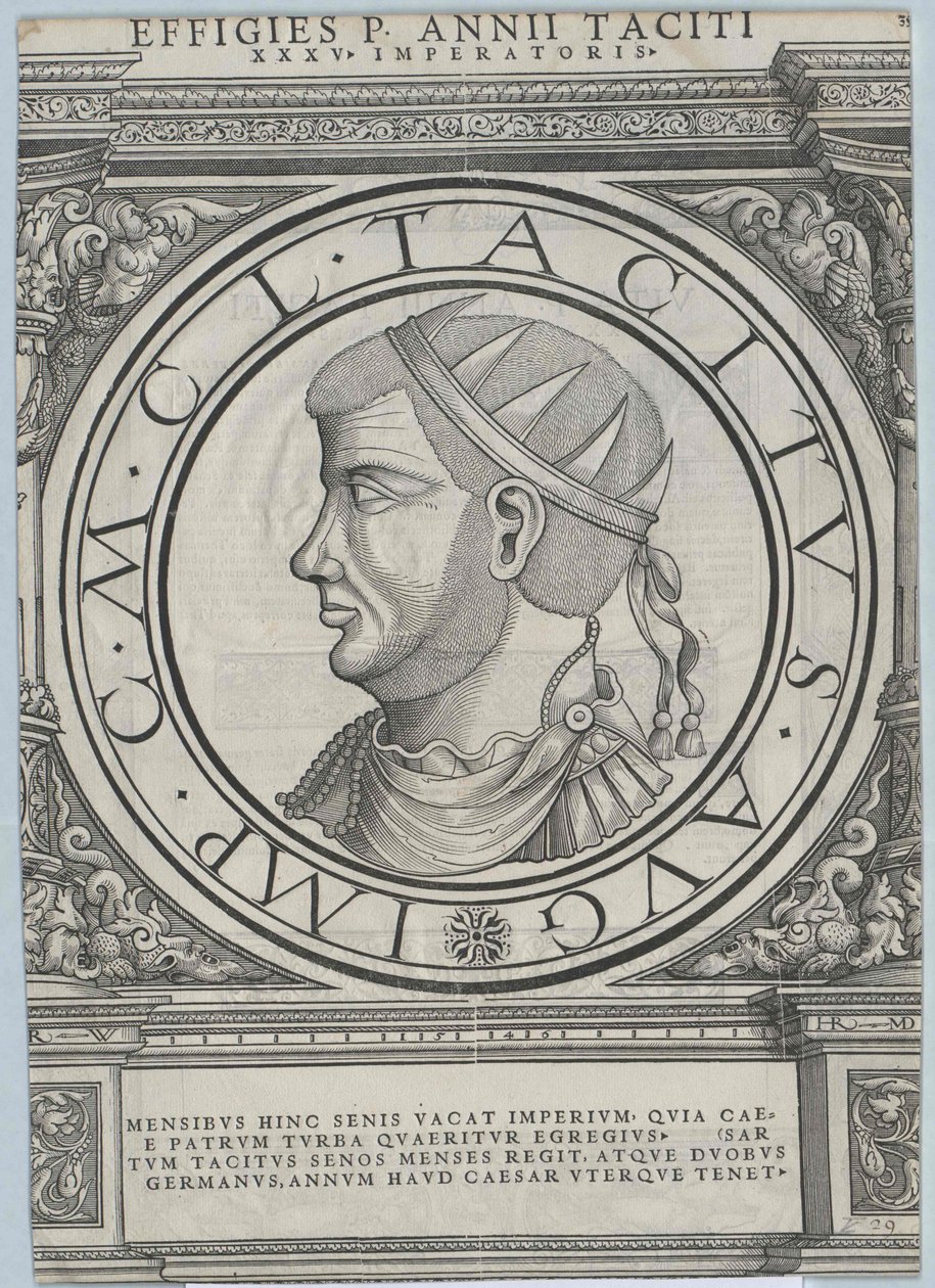 Imperador romano Tácito (imprimir) de Rudolph Wyssenbach