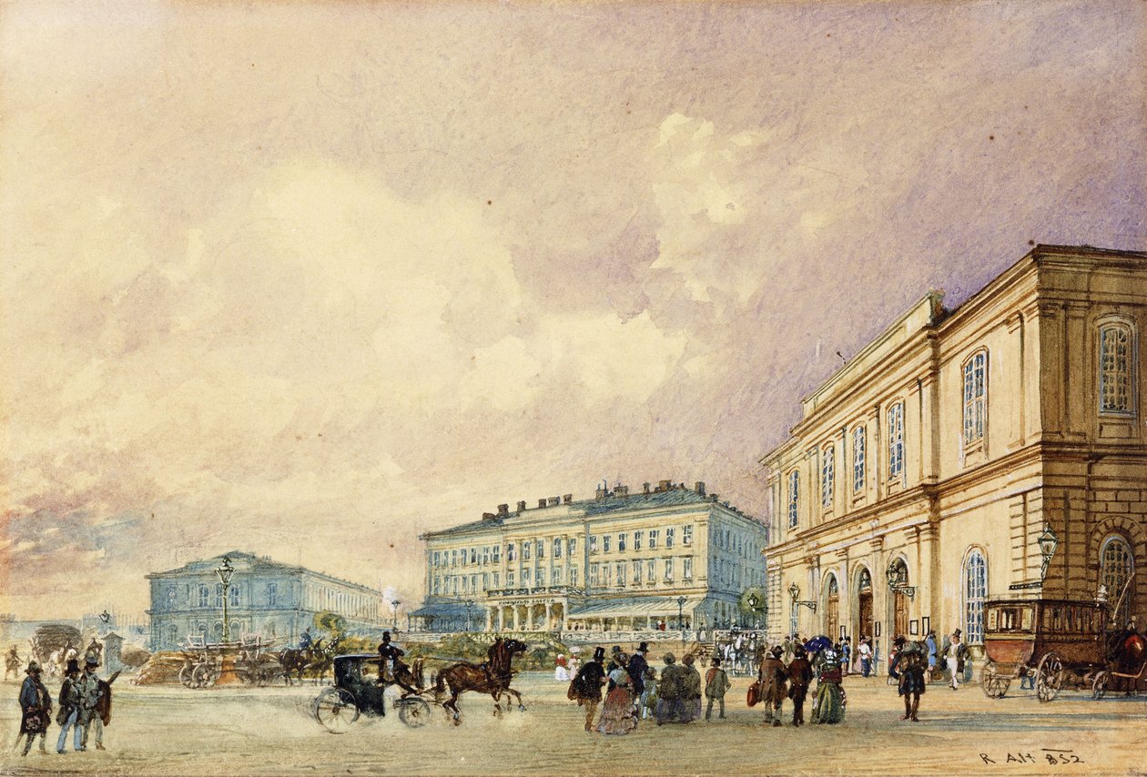 O Southstation, Viena; O Sudbahnhof, Viena, 1852 de Rudolf von Alt