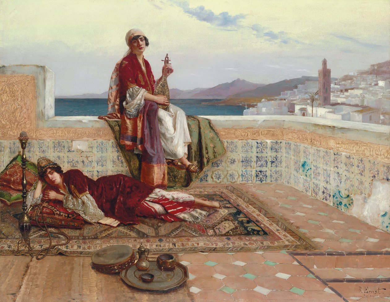 No terraço, Tânger de Rudolphe Ernst
