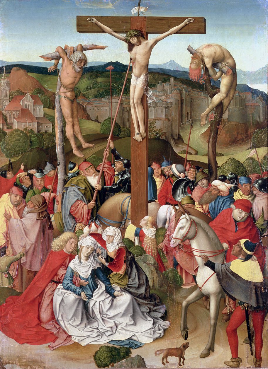 Crucificação, 1496 de Rueland, the Younger Frueauf