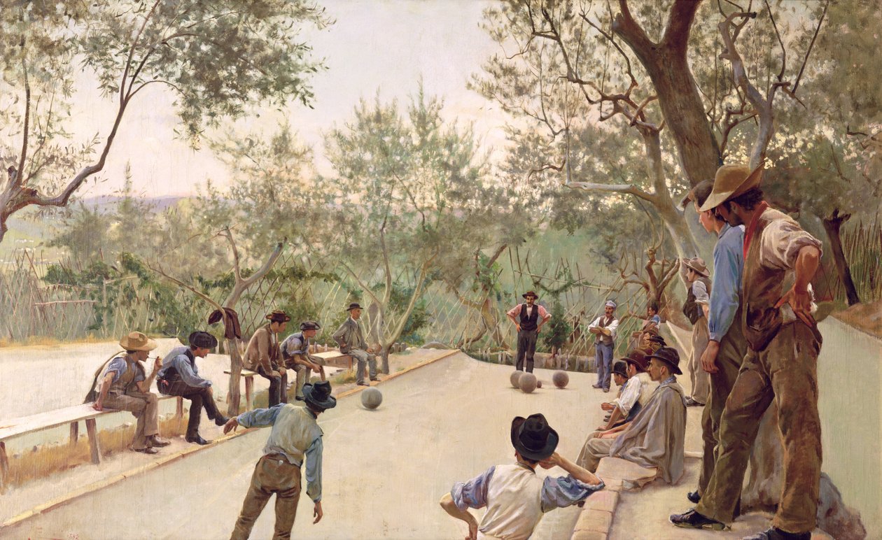 Os jogadores do Boules, 1882 de Ruggero Focardi
