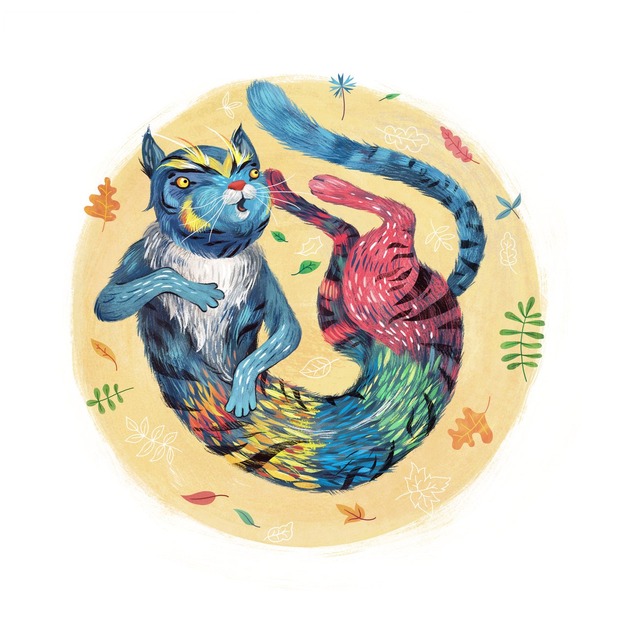 Gato do outono, 2015, ( de Runa Anastasiya Rudaya