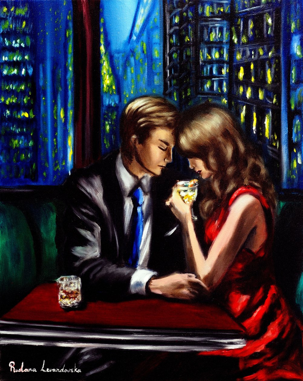 Luzes da cidade e noites suaves, 2024 (óleo sobre tela) de Ruslana Levandovska