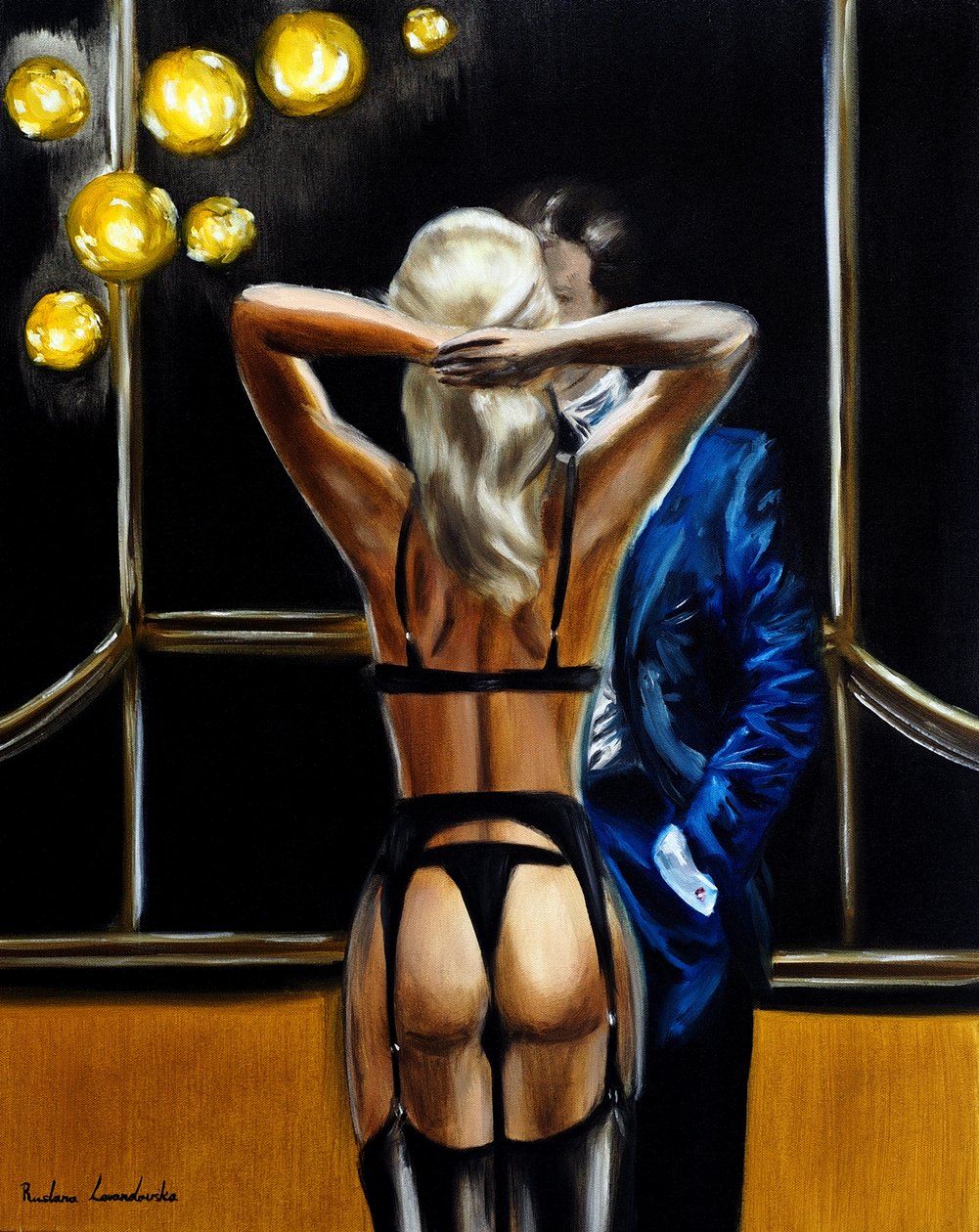 Midnight Romance, 2025 (óleo sobre tela) de Ruslana Levandovska