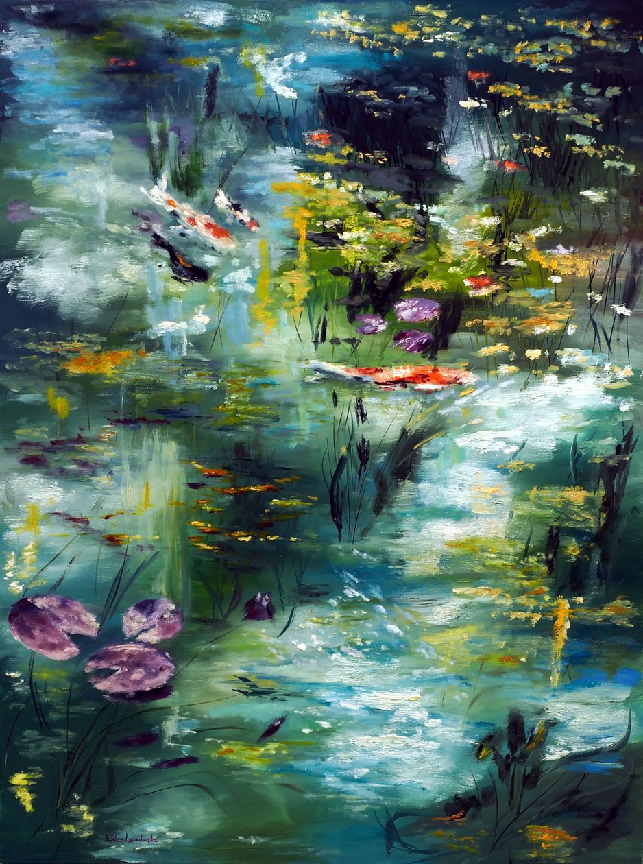 Lagoa de Monet, 2021 (óleo sobre tela) de Ruslana Levandovska