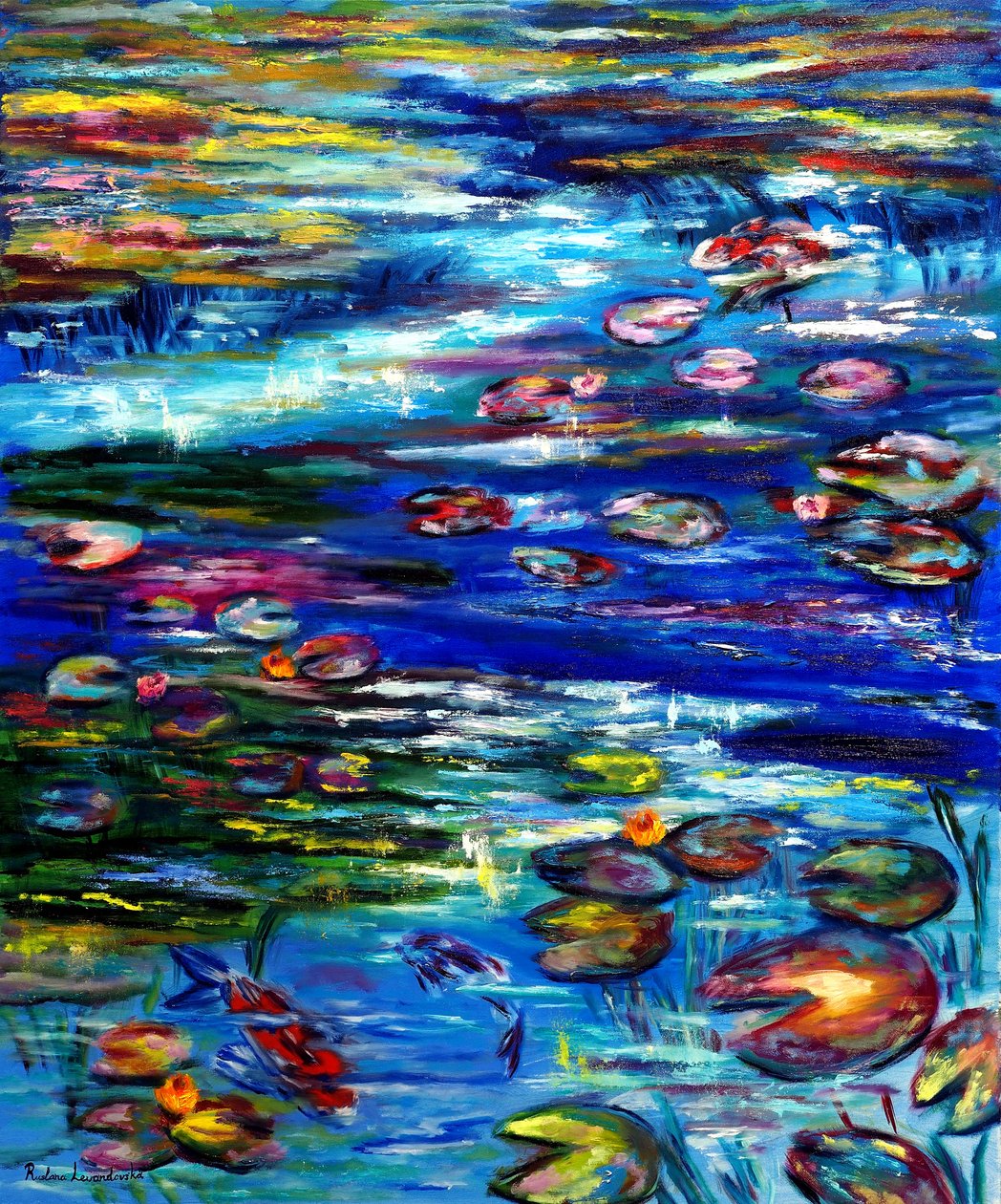 Lagoa de Monet II, 2024 (óleo sobre tela) de Ruslana Levandovska