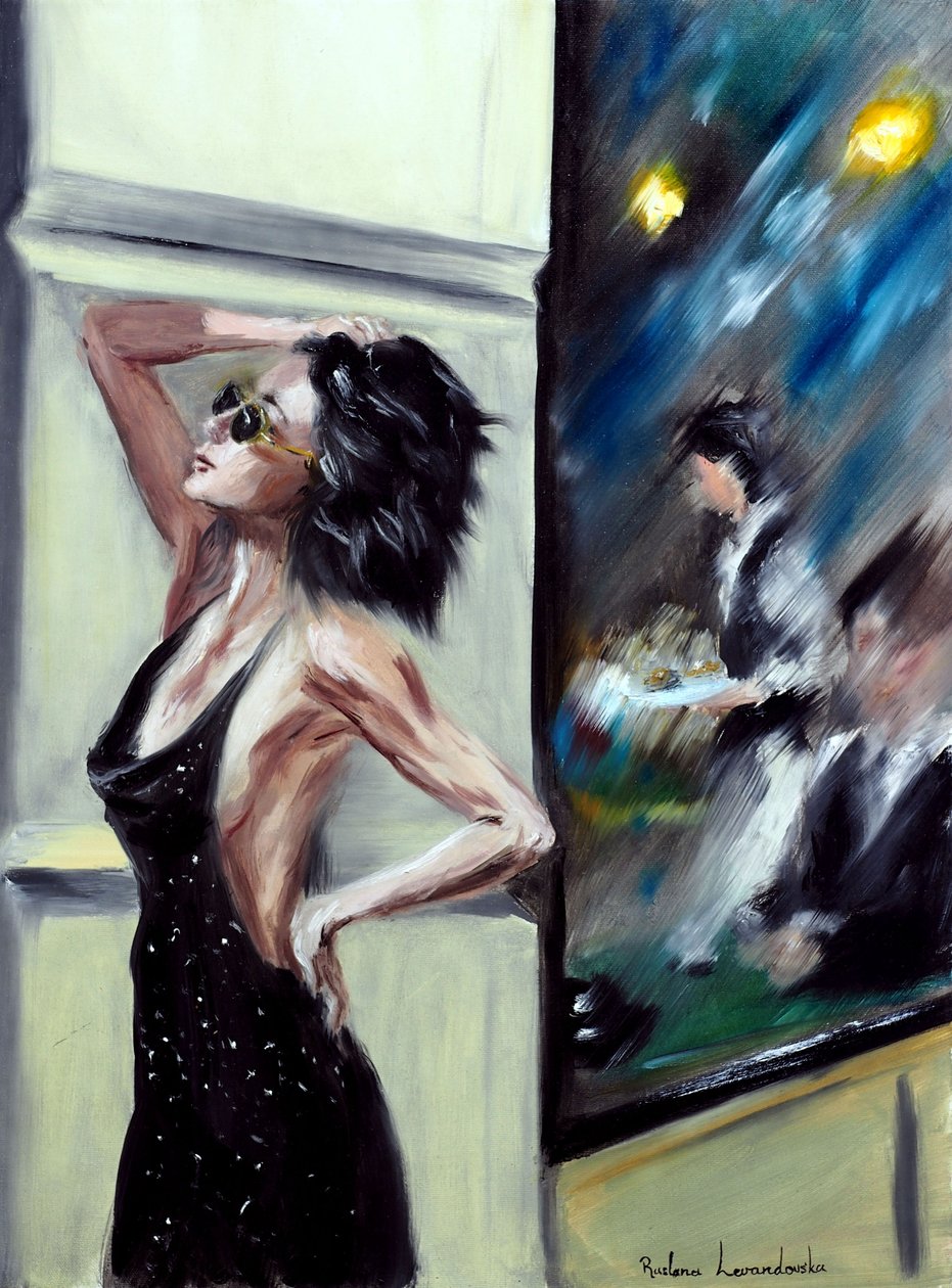 Parisian Chic, 2022 (óleo sobre tela) de Ruslana Levandovska