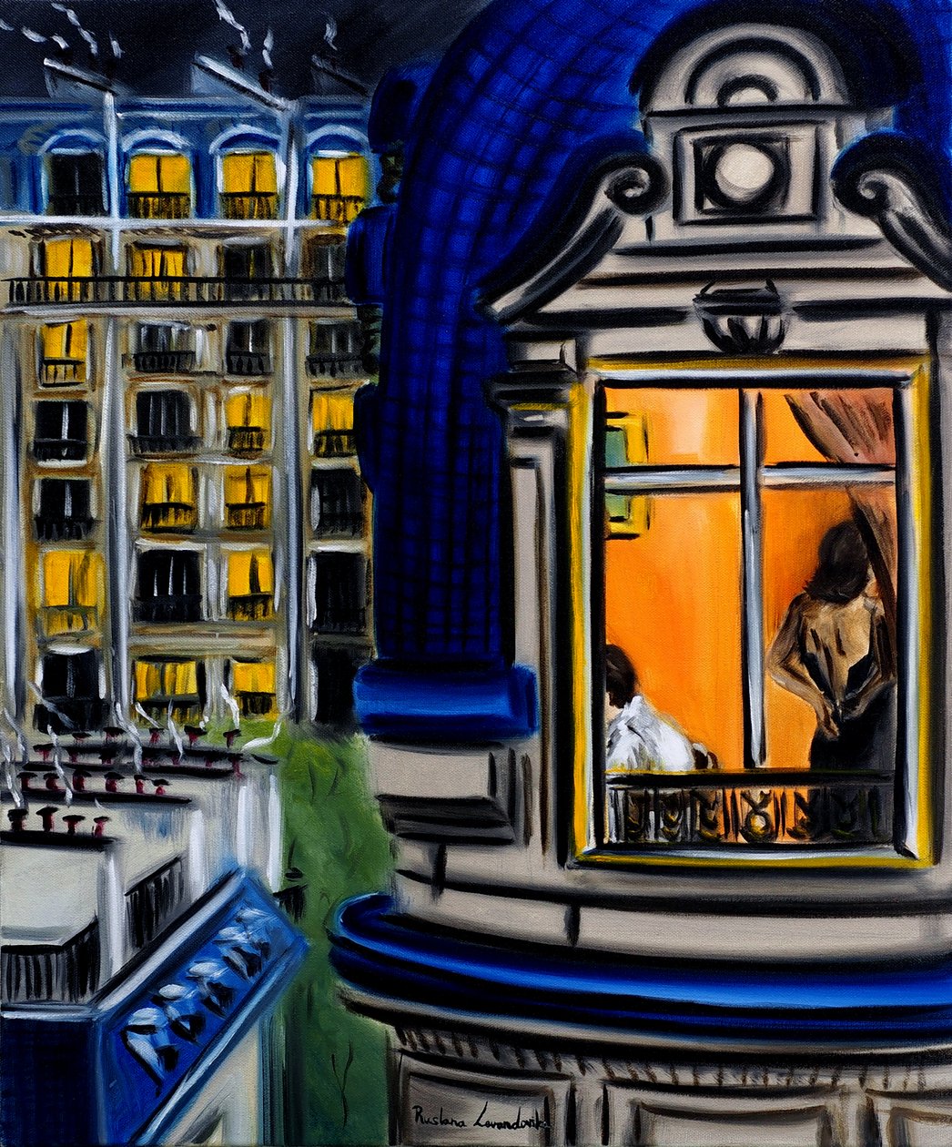 Noites parisienses, 2025 (óleo sobre tela) de Ruslana Levandovska