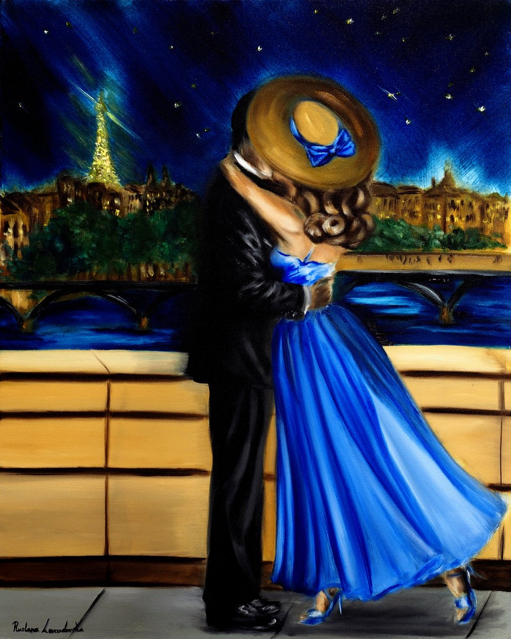 Parisian Rendez Vous, 2024 (óleo sobre tela) de Ruslana Levandovska
