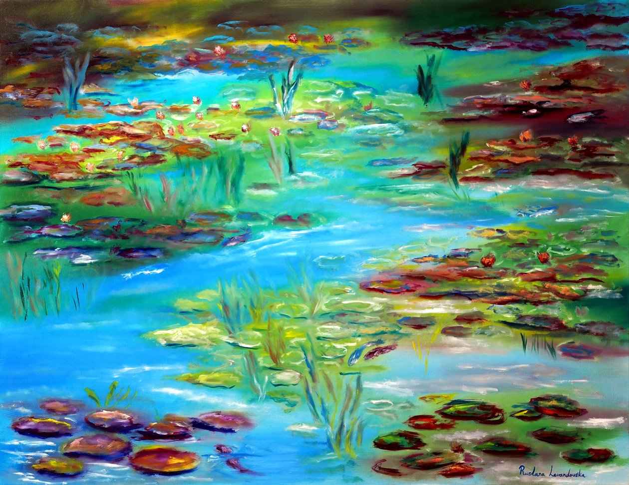 Lagoa da tranquilidade III, 2024 (óleo sobre tela) de Ruslana Levandovska