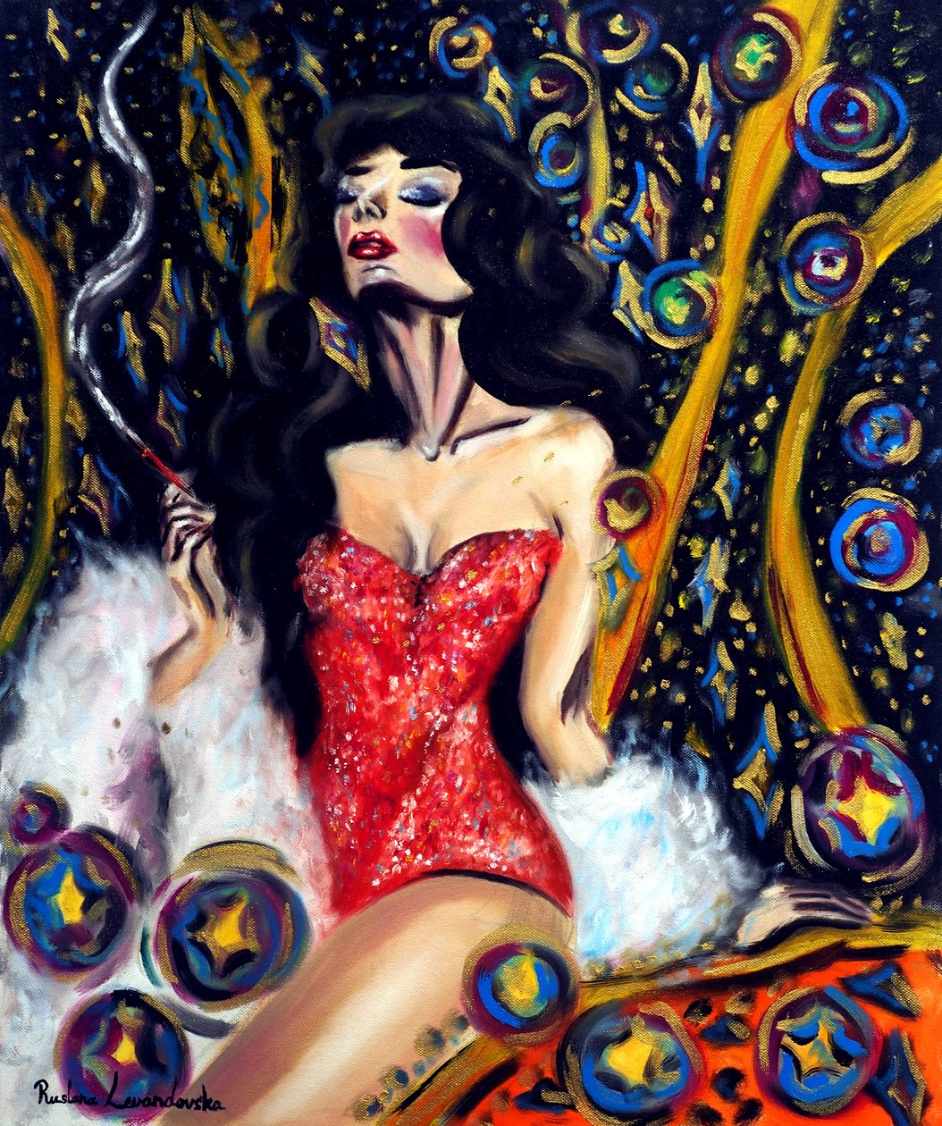 Noite cintilante, 2025 (óleo sobre tela) de Ruslana Levandovska