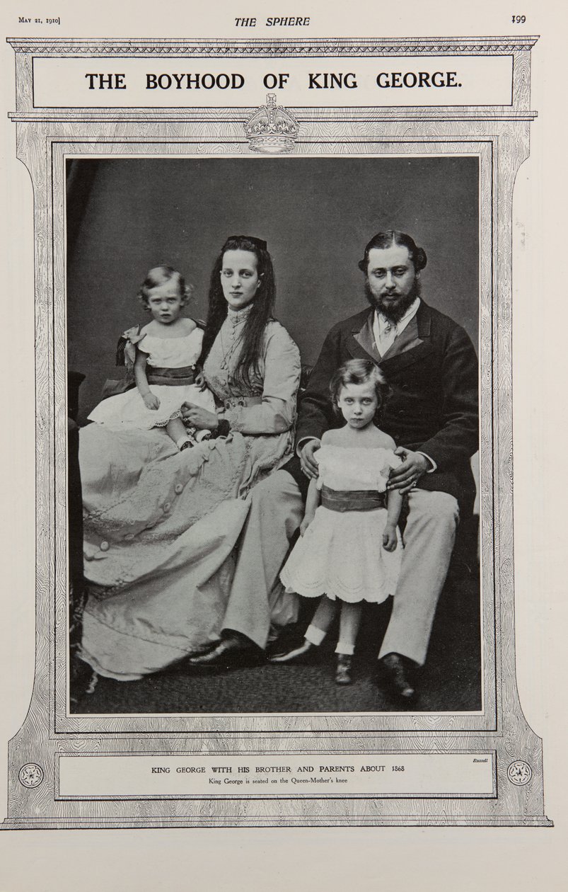 O Príncipe e a Princesa de Gales com dois dos seus filhos (1867) de Russell & Sons Photography