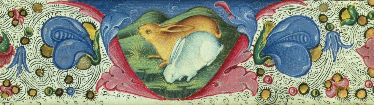 Borda decorativa, velino c.1470 de Russi Francesco di Giovanni de