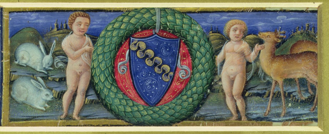 O brasão da família Marcello de Russi Francesco di Giovanni de