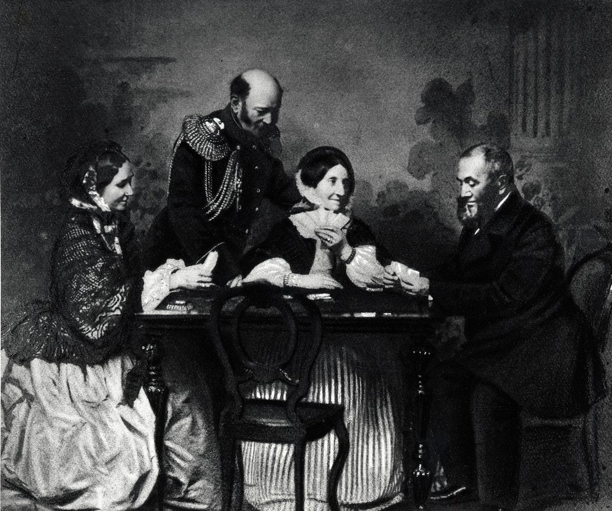 Jogo de Whist, São Petersburgo de Russian Photographer