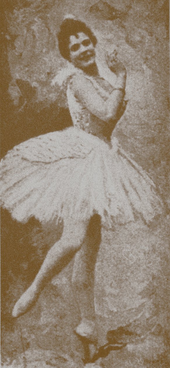 Pierina Legnani como Odette, em Marius Petipa e Lev Ivanovs revival do Lago dos Cisnes, São Petersburgo, 1895 de Russian Photographer