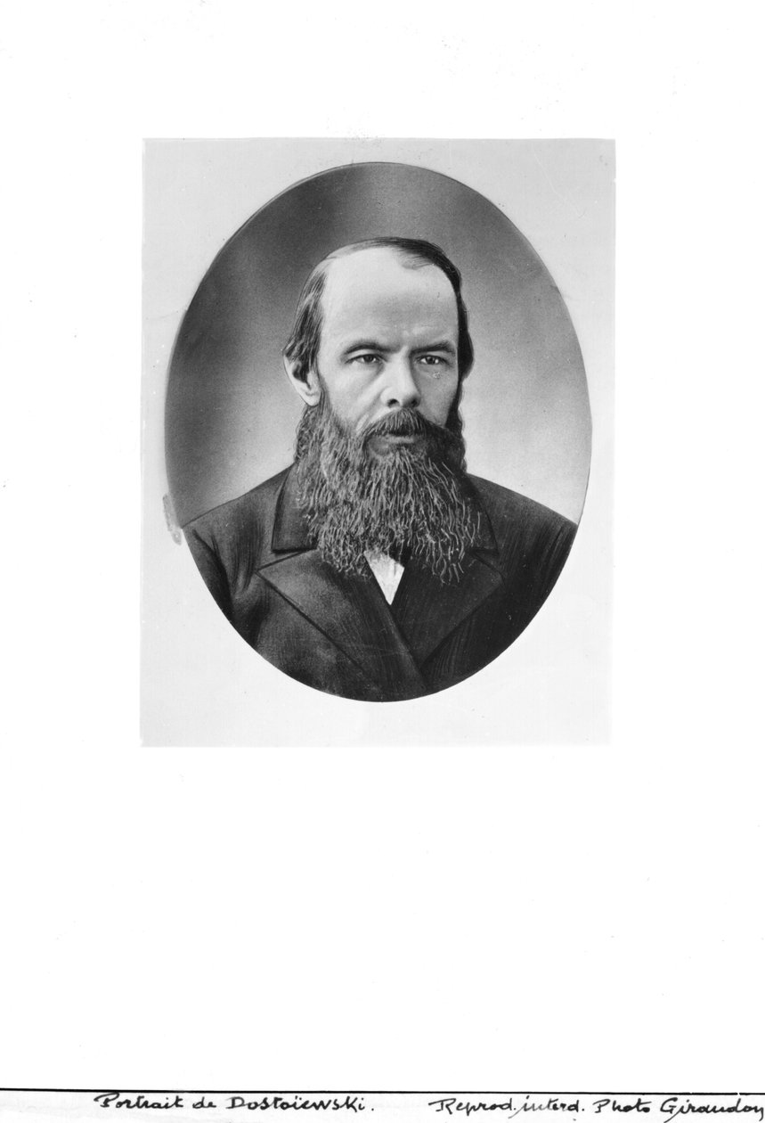 Retrato de Fyodor Mikhailovich Dostoyevsky (1821-81) de Russian Photographer