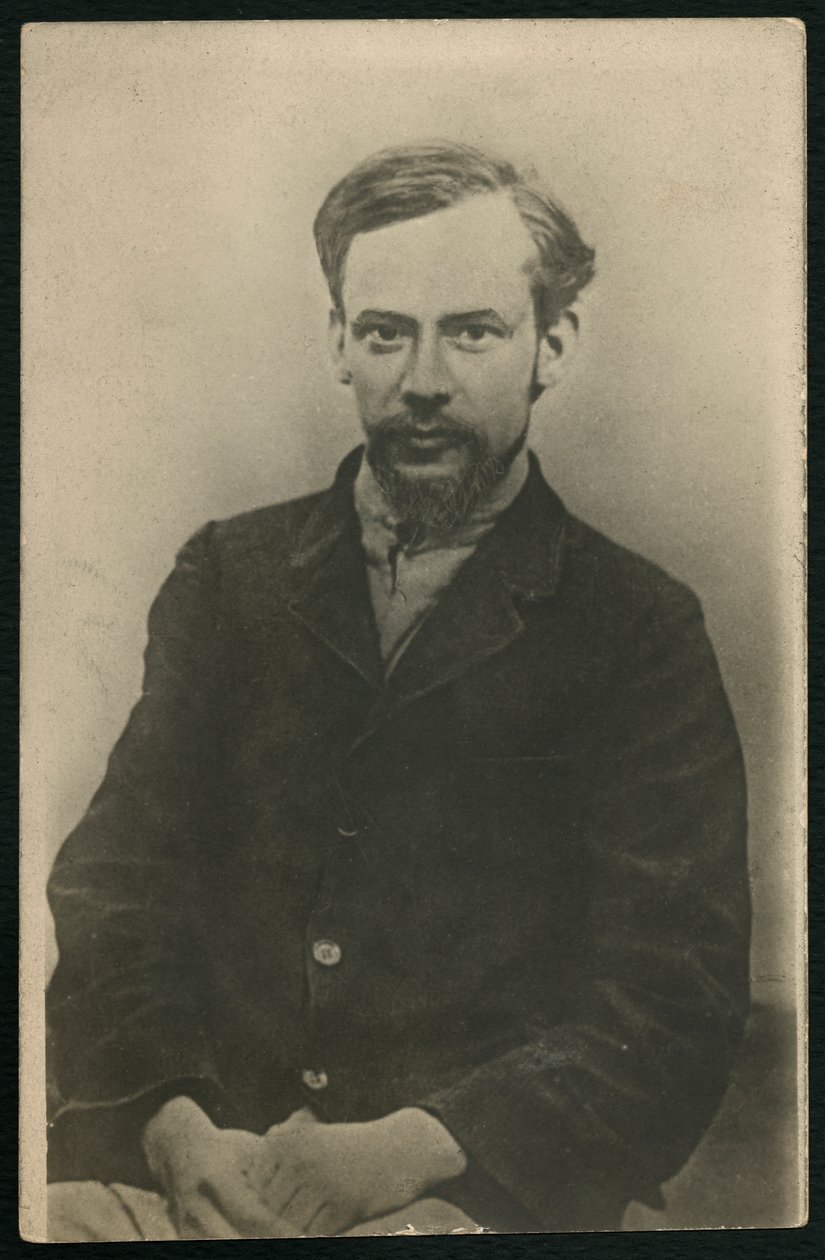 Retrato de Fyodor Mikhaylovich Dostoievsky (photolitho) de Russian Photographer