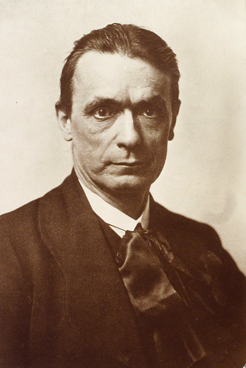 Retrato do filósofo e esoterista Rudolf Steiner de Russian Photographer