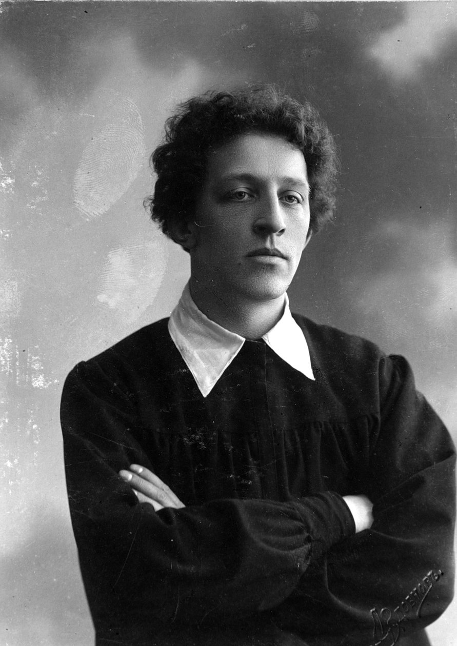 Retrato do poeta Alexander Blok de Russian Photographer