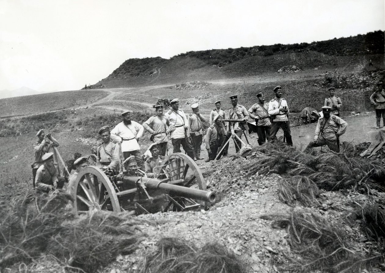 Tropas russas durante a guerra russo-japonesa, 1904 de Russian Photographer