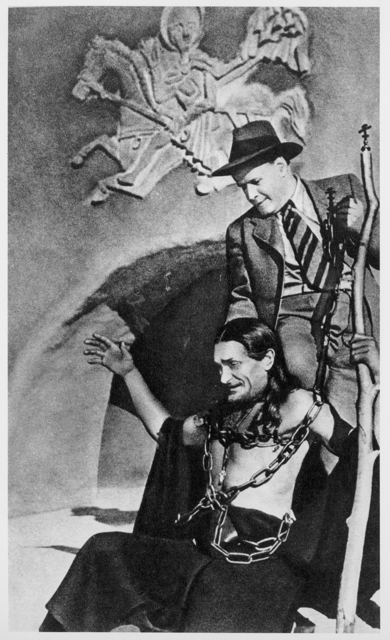 Sergei Eisenstein (1898-1948) e Vsevolod Pudovkin (1893-1953) durante as filmagens de Ivan, o Terrível, 1943-44, de Serge Eisenstein, Reflexions dun Cineaste, publicado em Moscou, 1958 de Russian Photographer