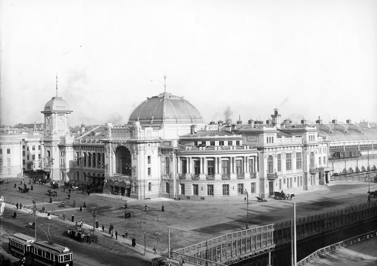 Estação Ferroviária Tsarskoye Selo, São Petersburgo, depois de 1904 de Russian Photographer