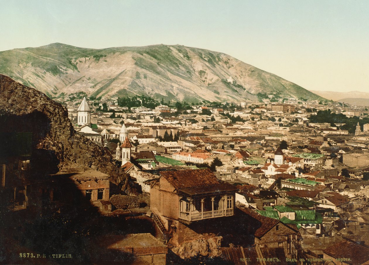 Cartão postal vintage de Tbilisi, de 1890 de Russian Photographer