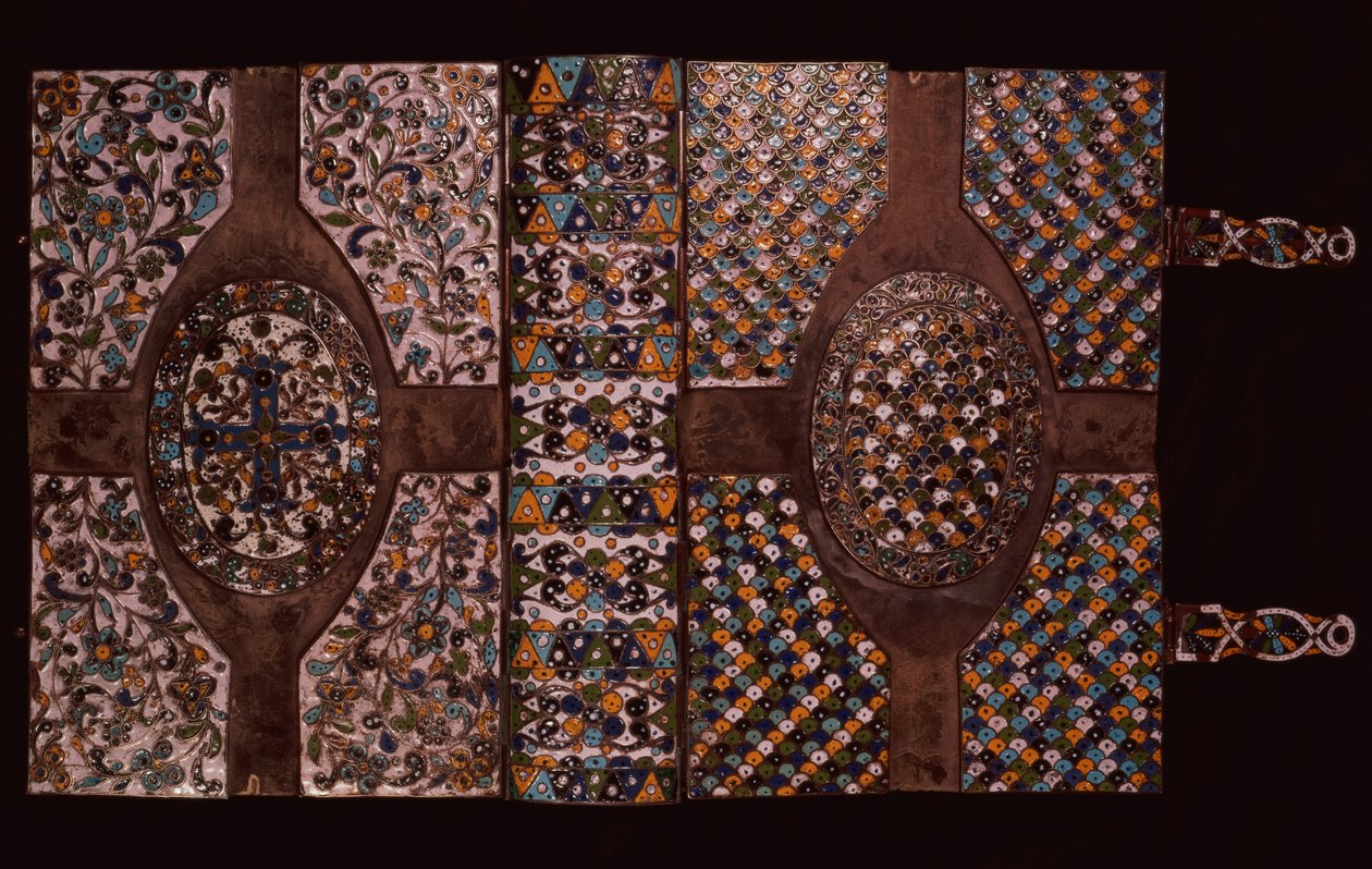 Capa do livro (cloisonne esmalte) de Russian School