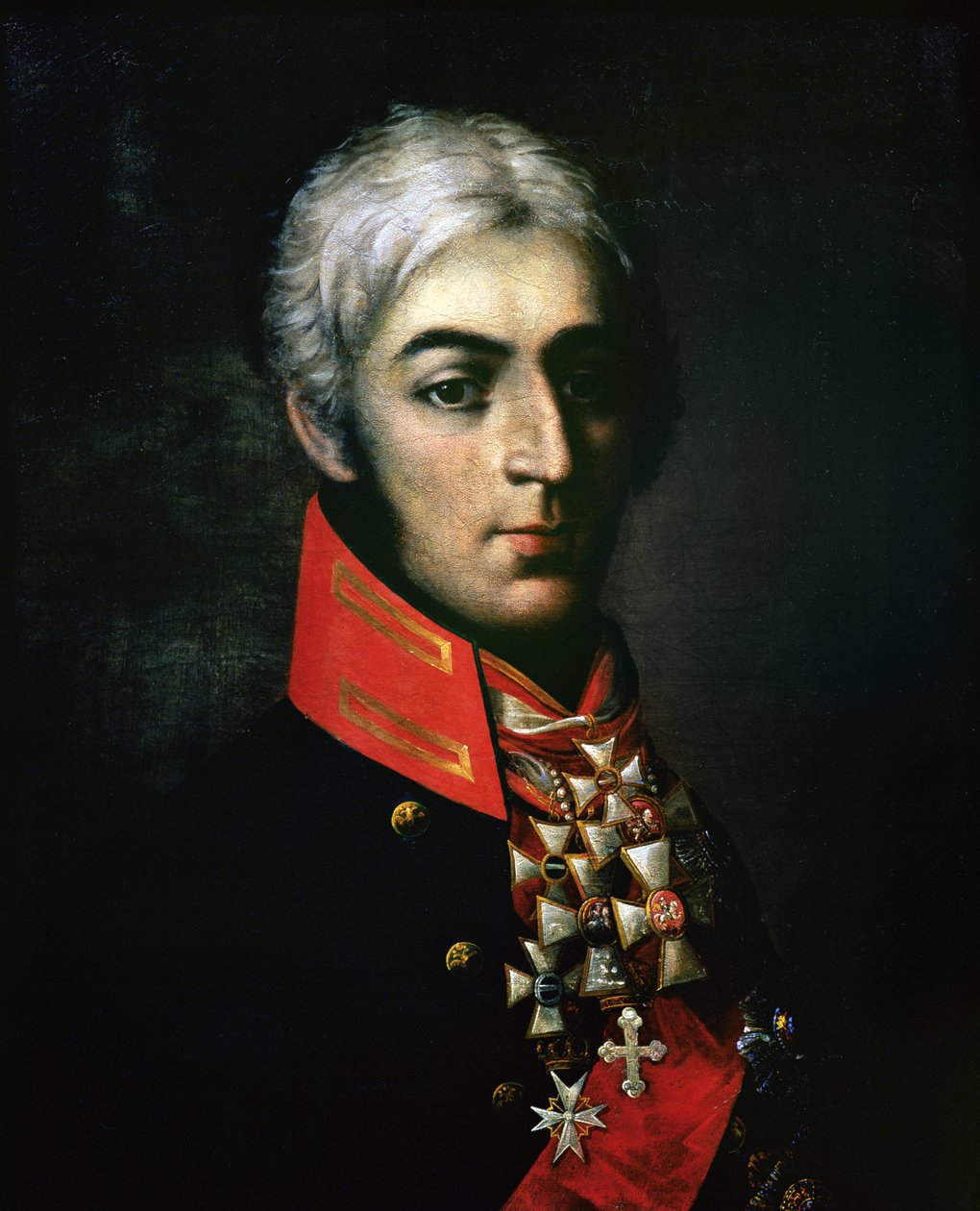 Retrato do príncipe Peter Bagration (1765-1812) general russo de Russian School