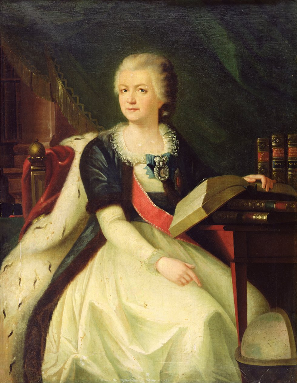 Retrato da princesa Yekaterina R. Vorontsova-Dashkova de Russian School