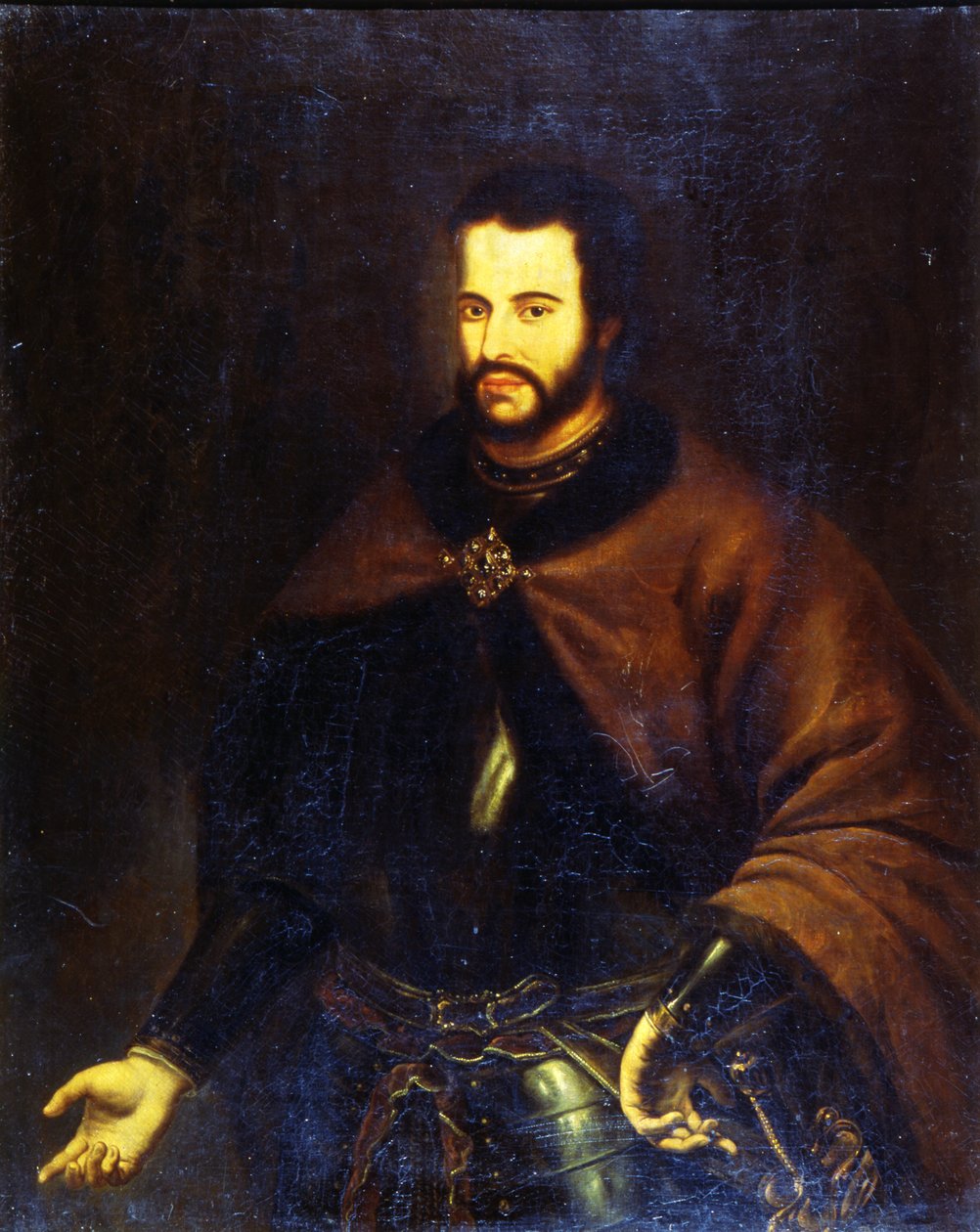 Retrato do czar Ivan o V Alexeyevich (1666-96) de Russian School