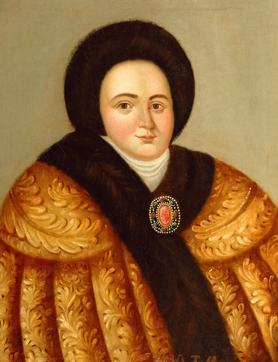 Retrato da czarina Evdokiya Lopukhina de Russian School