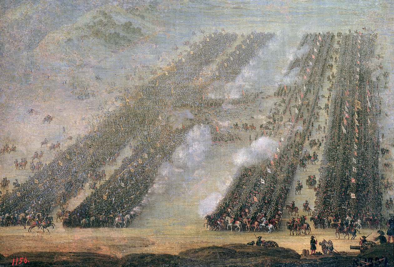 A Batalha de Poltava, 1750 de Russian School