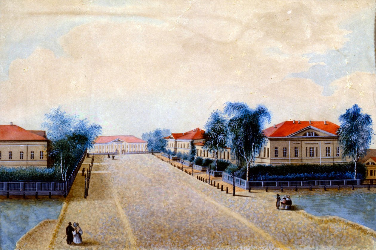 Vista do Tesouro em Tver, década de 1830 de Russian Master