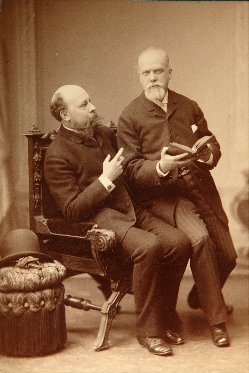 Artista Pavel Vassilievich Shukovsky (1846-1912) Historiador Alexander Onegin (Otto) em Weimar. Foto de albumina de Russian Photographer
