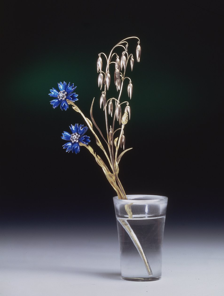 Cornflowers e orelhas de milho, Faberge Workshop, de 1880 de Russian School