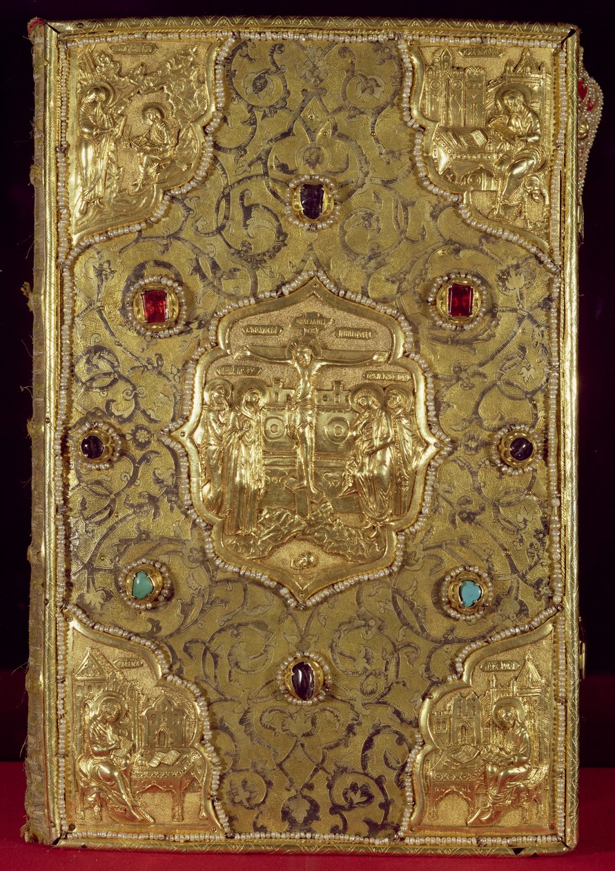 Relicário evangélico, Escola de Moscou (ouro, prata, pedras preciosas e niello) de Russian School