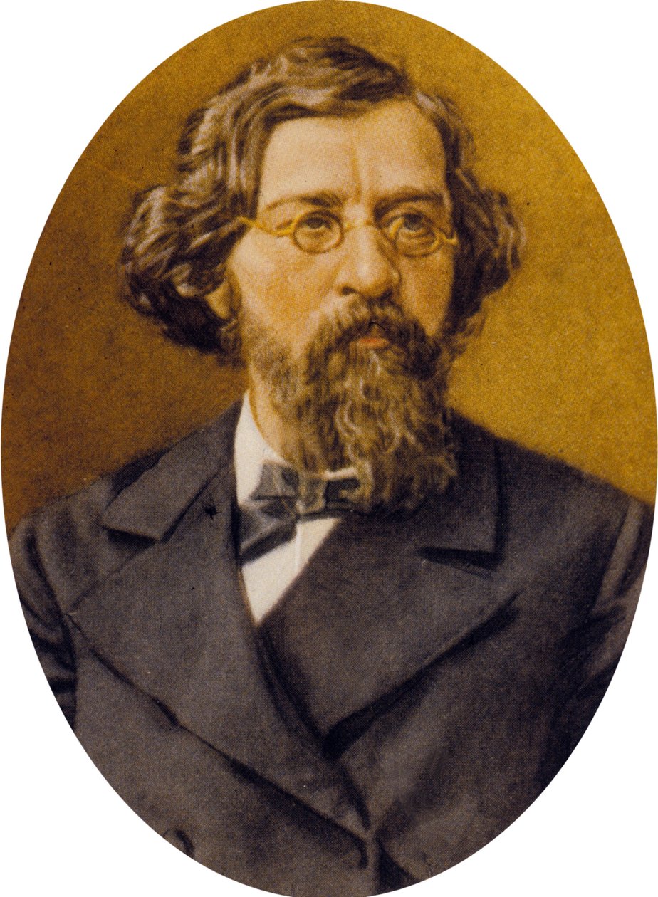 Nikolay Gavrilovich Chernychevsky (cor litho) de Russian School
