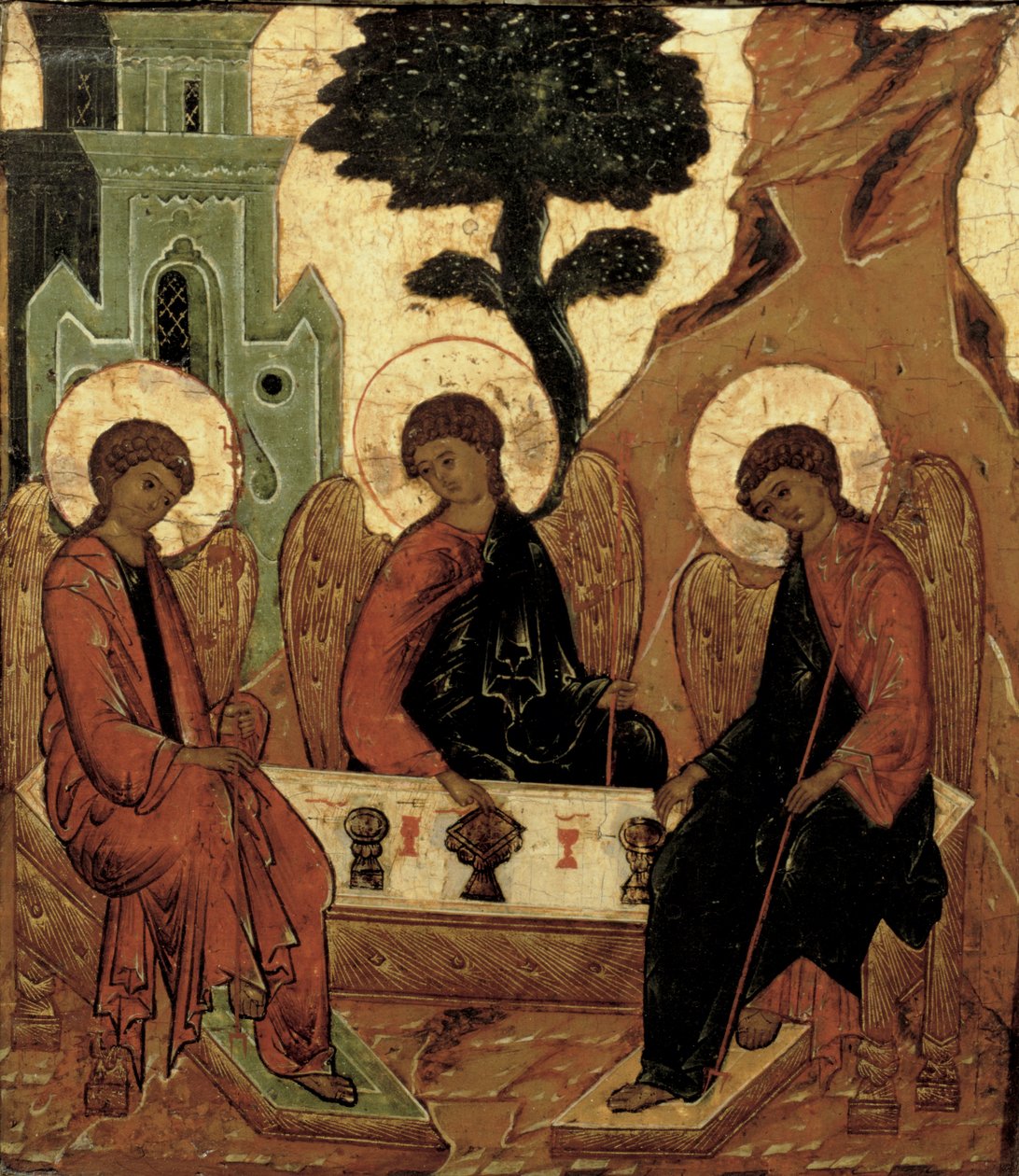 Trindade do Antigo Testamento, ícone do século XVI de Russian School