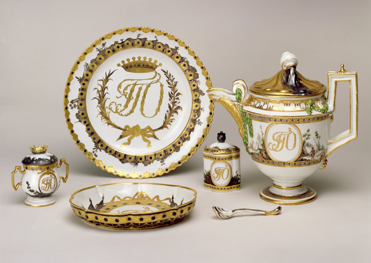 Orlov Serviço de chá da Imperial Porcelain Factory, São Petersburgo, c.1765 (porcelana) (ver também 74497) de Russian School