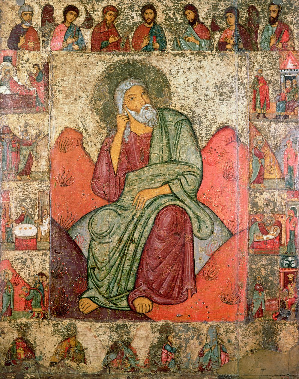 O Profeta Elias, Pskov School (painel) de Russian School