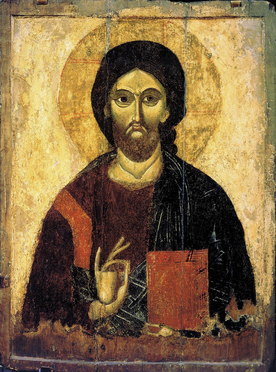 Cristo Pantocrator, século XIII. de Russian icon.