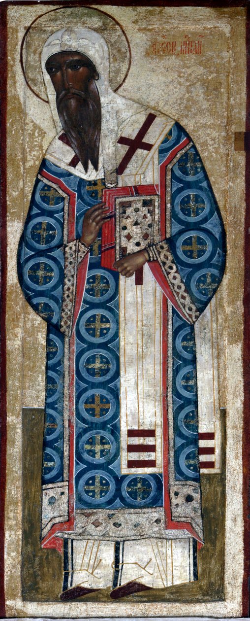 São Metropolita Aleixo, século XVI. de Russian icon.
