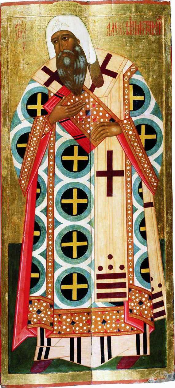São Metropolita Aleixo, c1580. de Russian icon.