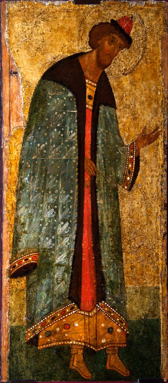 São Príncipe Boris, século XV. de Russian icon.