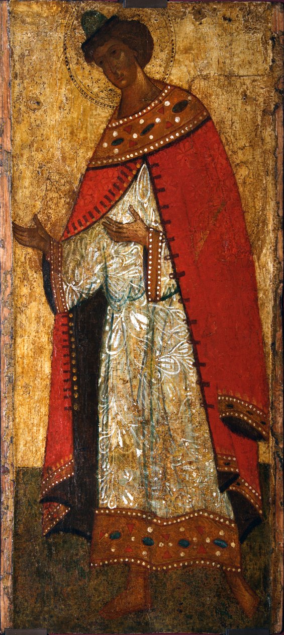 São Príncipe Gleb, século XV. de Russian icon.