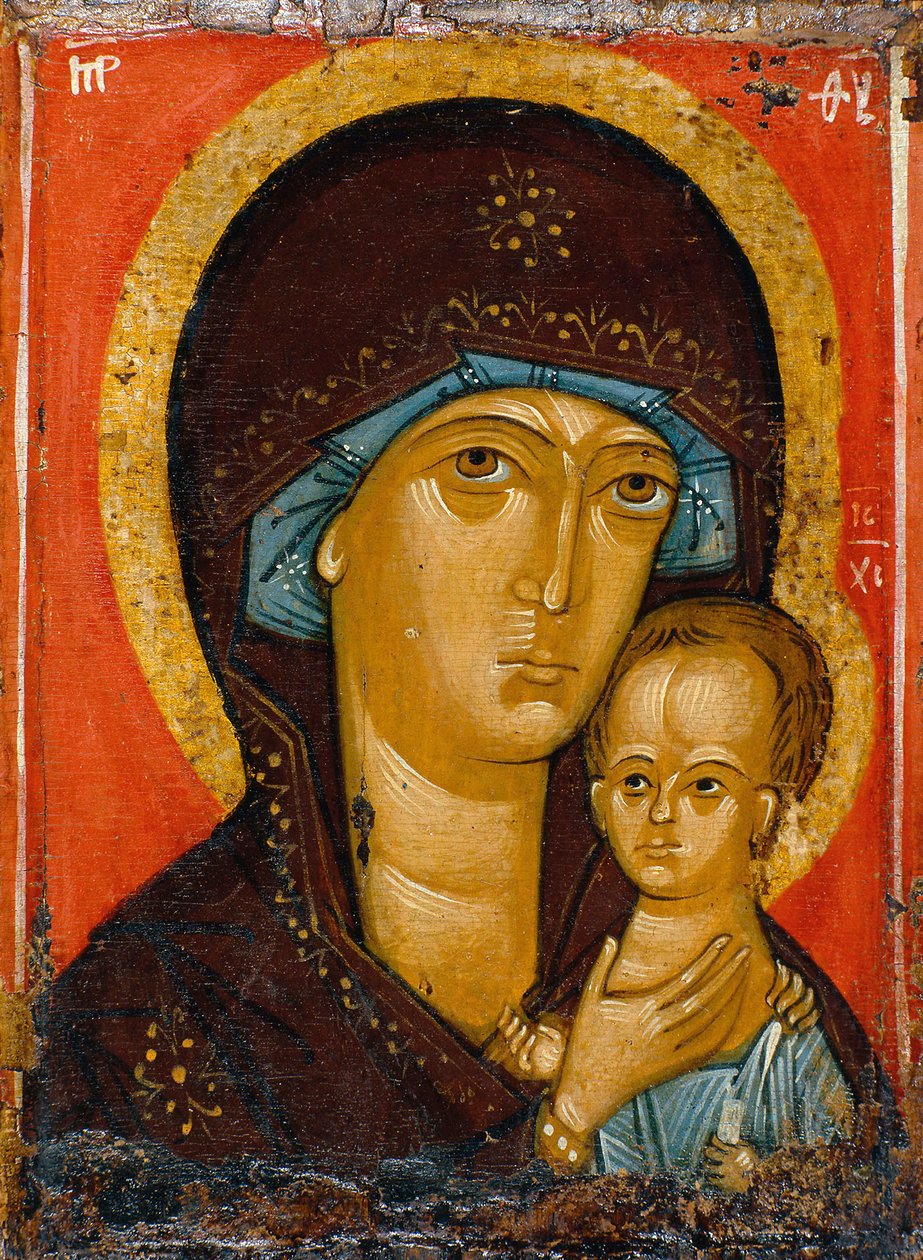 A Virgem Petrovskaya, século XIV. de Russian icon.
