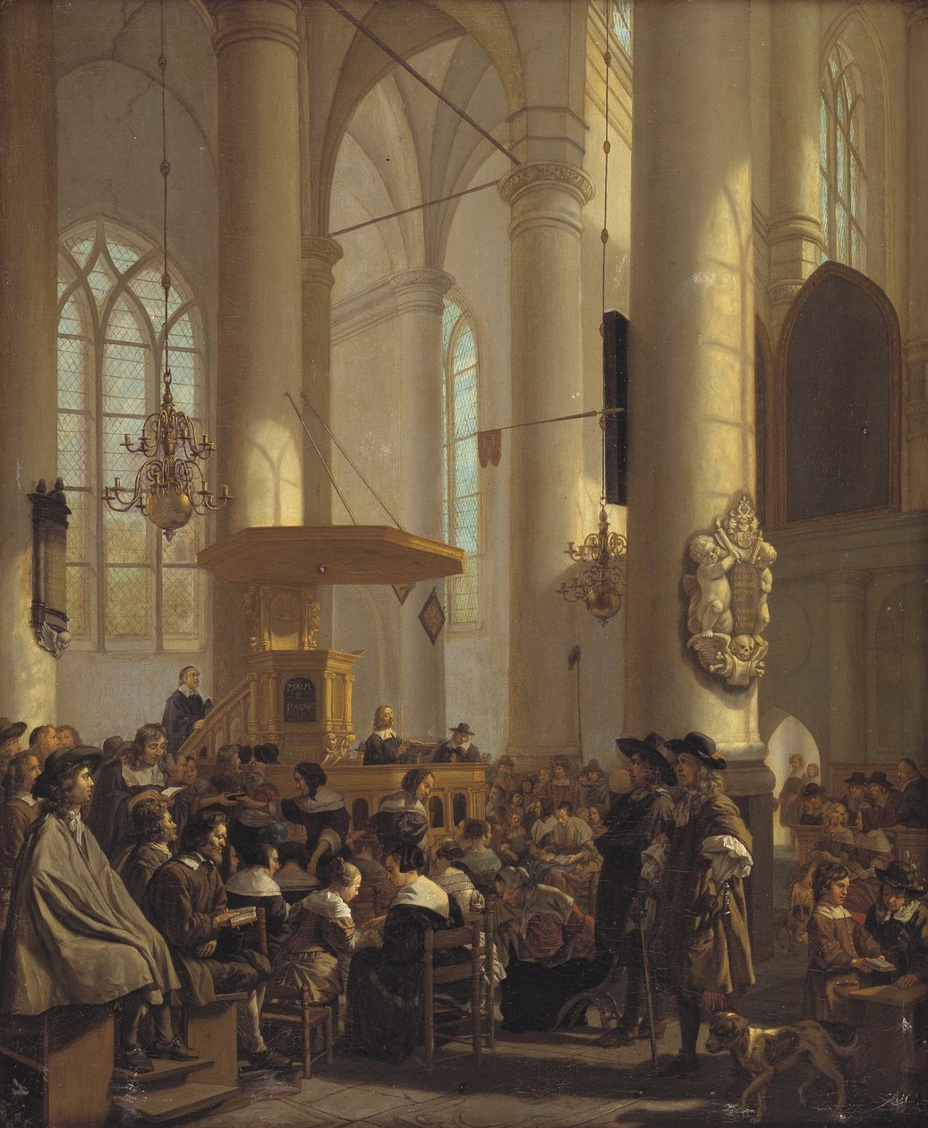 Interior de uma igreja holandesa de Rutger van Langevelt