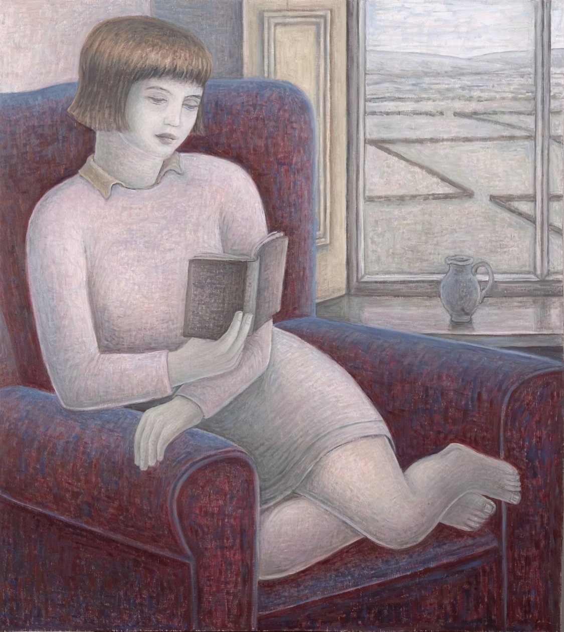 Menina lendo na poltrona, 2009 de Ruth Addinall